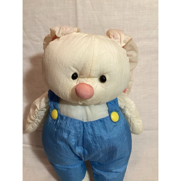 Gibson Bunky Bunny 1992 Easter Plush Parachute Puffalump Style Plush Toy Rabbit - Picture 2 of 8